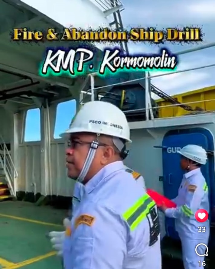 Fire dan Abandon Ship Drill KMP. Kormomolin dan KLM. Sumber Surya
